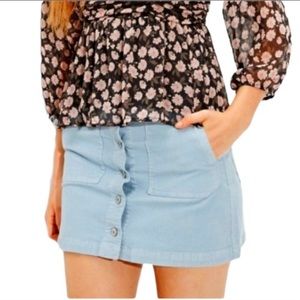 American Eagle corduroy hi rise button front mini skirt size 4